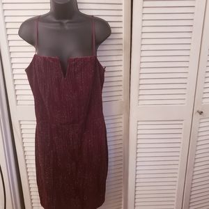 Burgundy Shimmer Dress